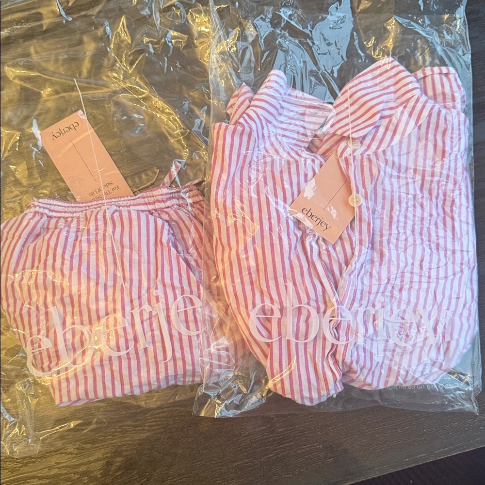 Eberjey Organic Sandwashed Cotton Printed Short Pj Set Size Small